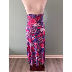 Women's LuLaRoe Maxi Skirt XXS Pink Blue Floral